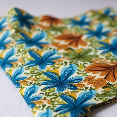 A reusable beeswax wrap with a colorful 'asanoha' hemp leaf pattern.